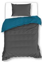 Pościel Dwustronna 140X200 Primo Grafitowo-Turkusowa 2484