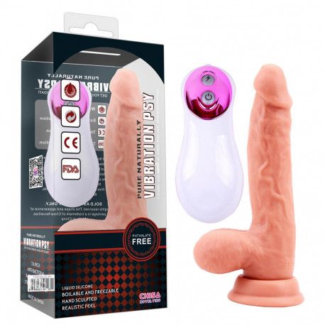Dildo z wibracją Pure Naturally Vibration PSY 19,3 cm zdjęcie 1