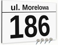 Tabliczka adresowa Dibond Tablica adres domu Biała 40x30 Dowolny Napis