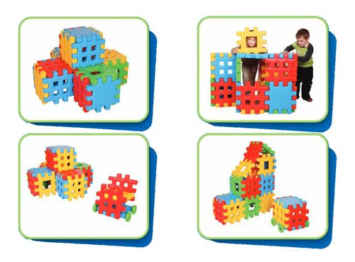 WOOPIE Klocki Edukacyjne Wafle Ogrodzenie Domek na Arena.pl