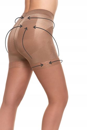 MODELUJĄCE RAJSTOPY DAMSKIE 20 DEN efekt push-up Natural Gładkie MORAJ r.2 na Arena.pl