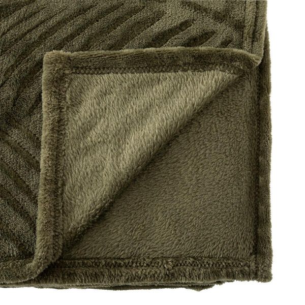 Koc flanelowy Zoa khaki 150x125cm zdjęcie 2
