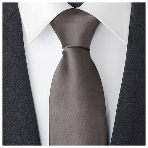 ŻAKARDOWY Gładki Jednokolorowy Krawat Męski do Garnituru GRAFITOWY rr03 na Arena.pl
