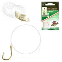 Haczyki WIĄZANE TOMARU Przypony GOTOWE 10 SZT r 6