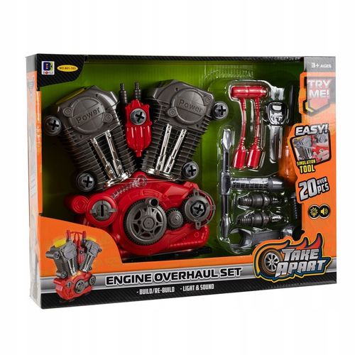 Mały Mechanik Silnik do Rozkręcania i Skręcania światło LED Dźwięk Silnika na Arena.pl