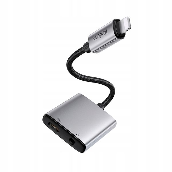 mcdodo przejściówka adapter lightning mini jack 3,5mm kabel do iphone zdjęcie 9