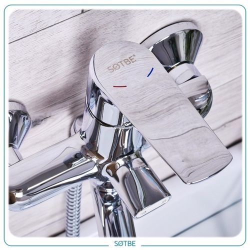 Bateria wannowa ścienna z ruchomą wylewką Kran do wanny z prysznicem SOTBE na Arena.pl