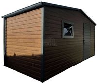 Schowek domek ogrodowy 5x2,5m drzwi 2x okno drewnopodobny rynny dach TS1003