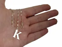 ZŁOTY ŁAŃCUSZEK 585 BŁYSZCZĄCY MODNY DUŻA LITERKA K PREZENT 50 CM. GRAWER