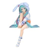 Hatsune Miku Noodle Stopper Figure -Rabbit Ear Hood Pajama Blue Color ver.-