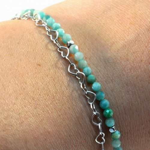 "Bransoletka AMAZONIT HEMATYT 925" na Arena.pl