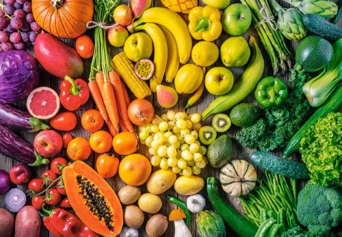 Piękne puzzle z warzywami i owocami Castorland Tęcza witamin 1500 elementów na Arena.pl