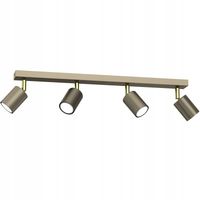 Lampa Sufitowa Spot STRIPER Złoty Szary spoty do salonu ruchome klosze tuby