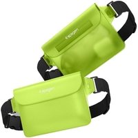 spigen a620 universal waterproof waist bag 2-pack cactus green