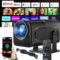 PROJEKTOR HY320 MINI RZUTNIK 4K ANDROID LED WIFI PRZENOŚNY FULL HD| PREZENT