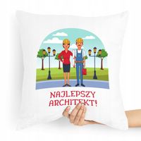 Poduszka Prezent Dla Najlepszego Architekta Z Nadrukiem Ze Zdjęciem