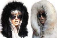 Futrzane OBSZYCIE do KAPTURA - kołnierz szalik