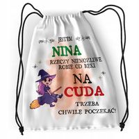 Plecak Dla Niny Szkolny Worek Torba Z Nadrukiem Ze Zdjęciem