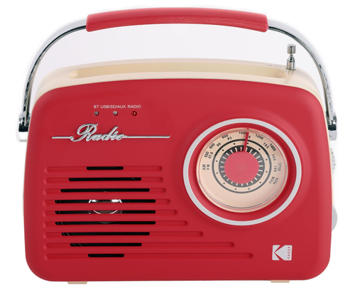 Retro Radio RR-7302 Bluetooth AUX USB AM FM Styl Vintage Przenośne Czerwone na Arena.pl