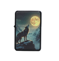 Zapalniczka Benzynowa z Nadrukiem Wilk wyjący do księżyca Gentelo