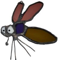 Komar owad szkło witrażowe zawieszka dekoracja prezent