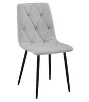 Krzesło LIBRA - jasny szary materiał / nogi czarne x 1