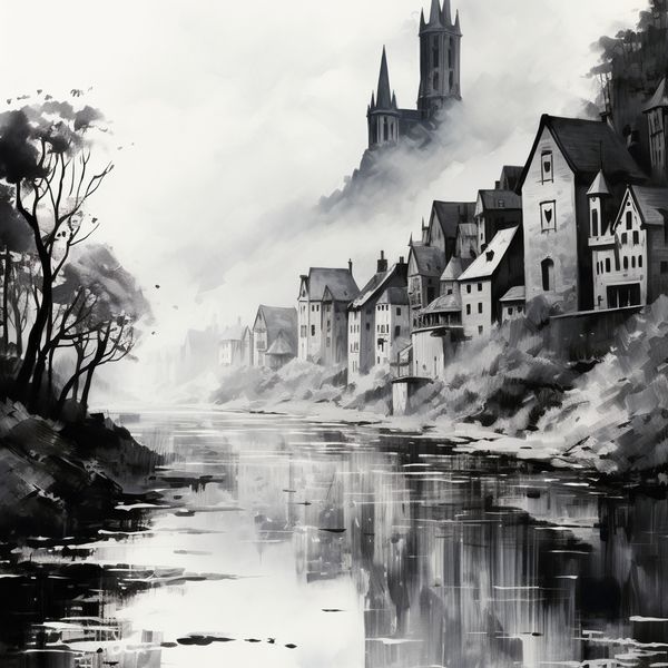 Plakat 100x100cm Mglisty Refleks zdjęcie 1