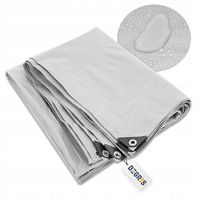 PLANDEKA PLANDEKI SREBRNA 3X4 BARDZO GRUBA 130G MOCNE OKRYCIE WZMOCNIONA