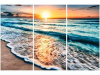 OBRAZ ZACHÓD SŁOŃCA PLAŻY CANCUN