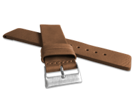 LAVVU Brązowy gładki pasek PLAIN z luksusowej skóry Top Grain - 22