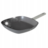 Patelnia grillowa tytanowa szara 28 cm indukcja gaz BERLINGER HAUS Aspen