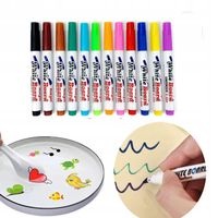 ZESTAW PISAKÓW MARKERÓW 12 sztuk TABLIC SUCHOŚCIERALNYCH NA WODZIE