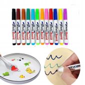 ZESTAW PISAKÓW MARKERÓW 12 sztuk TABLIC SUCHOŚCIERALNYCH NA WODZIE