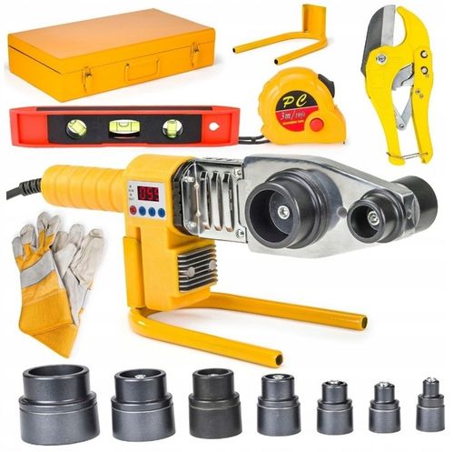 ZGRZEWARKA POLIFUZYJNA LCD DO RUR PCV PP 2800W 7-MATRYC 16-63 + WALIZKA na Arena.pl