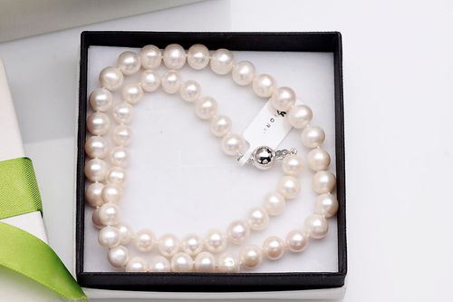 perły naturalne 8-9mm ze srebrem na Arena.pl