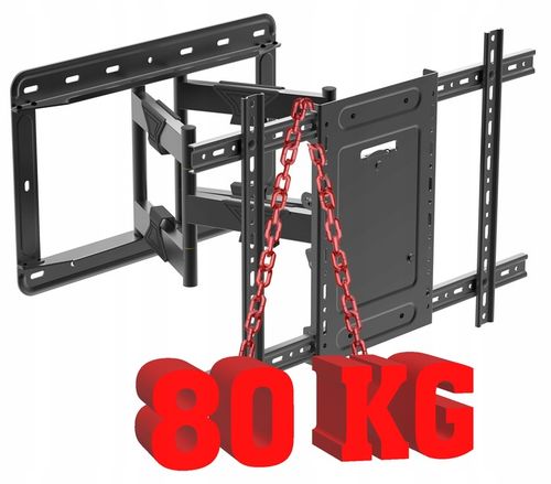 Ultra Mocny Uchwyt do Telewizora Wieszak TV 32-100 cale TEST 80 kg na Arena.pl