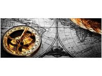 100X40CM ZABYTKOWA MAPA OBRAZ DREWNO