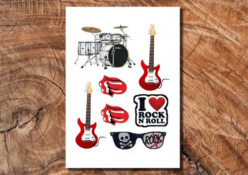 Wydruk cukrowy na tort A5 Rock n Roll DIY na Arena.pl