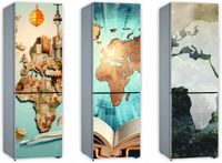 Mata magnetyczna magnes ozdobny na lodówkę 131x61cm MAPA ŚWIATA RÓŻNE WZORY