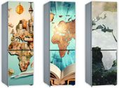 Mata magnetyczna magnes ozdobny na lodówkę 131x61cm MAPA ŚWIATA RÓŻNE WZORY