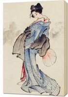 Obraz 60x90cm Gejsza Katsushika Hokusai Japoński Vintage do Salonu