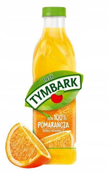 Sok 100% Tymbark Pomarańcza źródło witamin 6x 1l zdjęcie 5