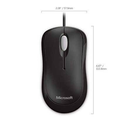 Microsoft 	4YH-00007 Basic Optical Mouse for Business 1.83 m, Black, USB na Arena.pl