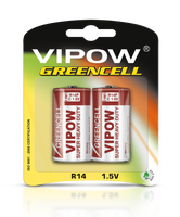 BAT0083B Baterie VIPOW GREENCELL R14 2szt/bl