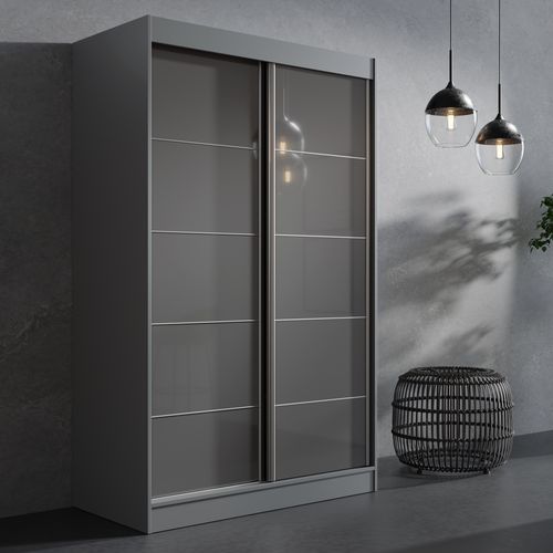 Szafa przesuwna Como 2D 120 Szara (lacobel) na Arena.pl