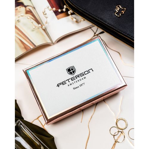 modny, kolorowy portfel damski ze skóry ekologicznej w kwiaty - peterson na Arena.pl