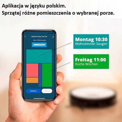 ROBOT SPRZĄTAJĄCY 2W1 LASER SAMOOPRÓŻNIAJĄCY MOPUJĄCY NAJMOCNIEJSZY 8000PA na Arena.pl