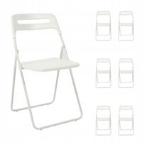 krzesla plastikowe białe rozkładane na taras camping ogród poczekalnie