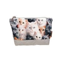 Mała Kosmetyczka z Motywem Kotów - 19x13x5cm Rozmiar S