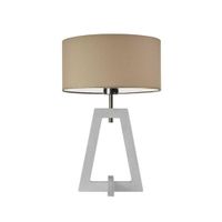 Lampka CLIO abażur beżowy stelaż biały